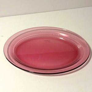Vision Corningware Cranberry Oval Serving Platter 14 Inches By 10 Inches